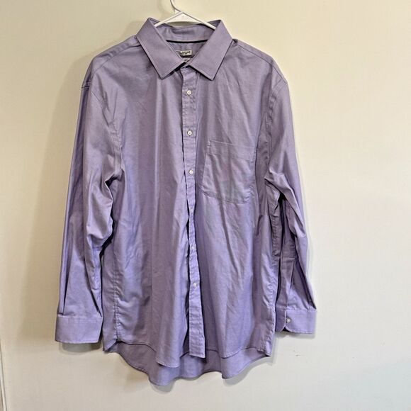 Jos A. Bank 1905 Men's Lavender Dress Shirt Stretch Non Iron Tailored Fit 17-34 - Picture 1 of 8